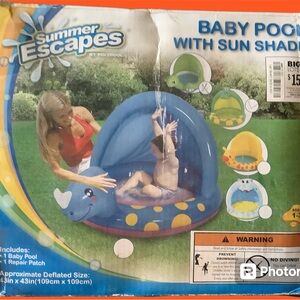 Summer Escapes Baby Pool with Sun Shade
Unopened, new in box.